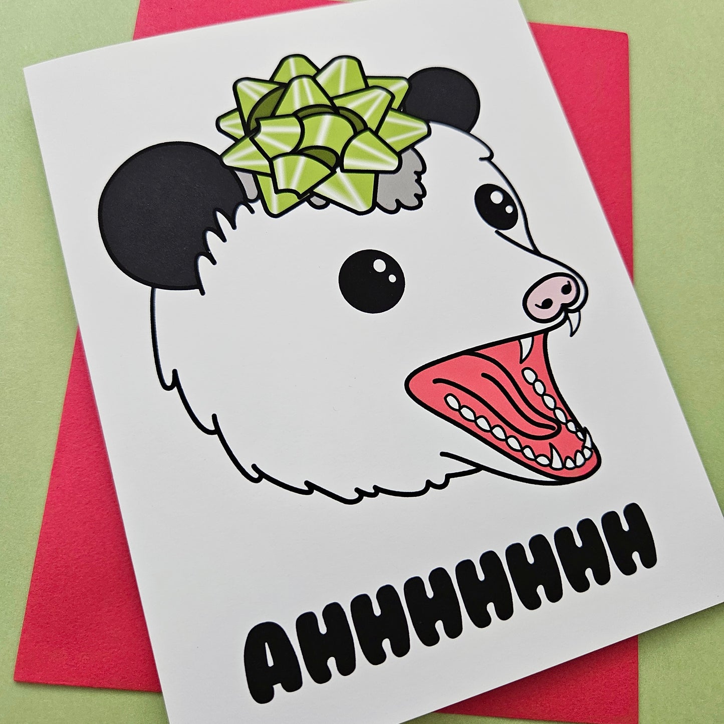 AHHHH Possum greeting card