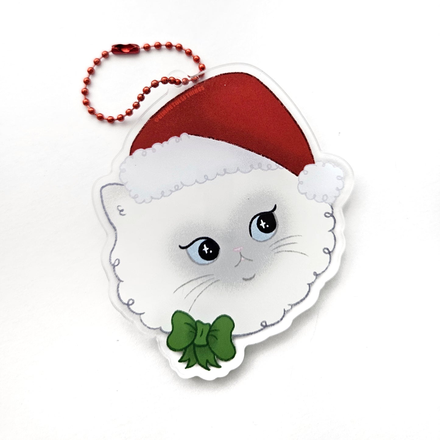 Christmas Kitten acrylic ornament