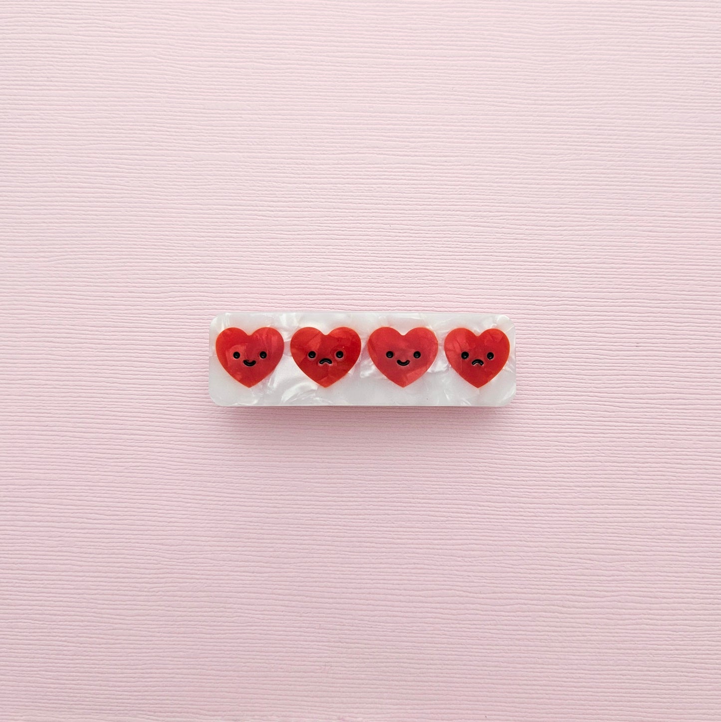 Emotional Hearts hair clip