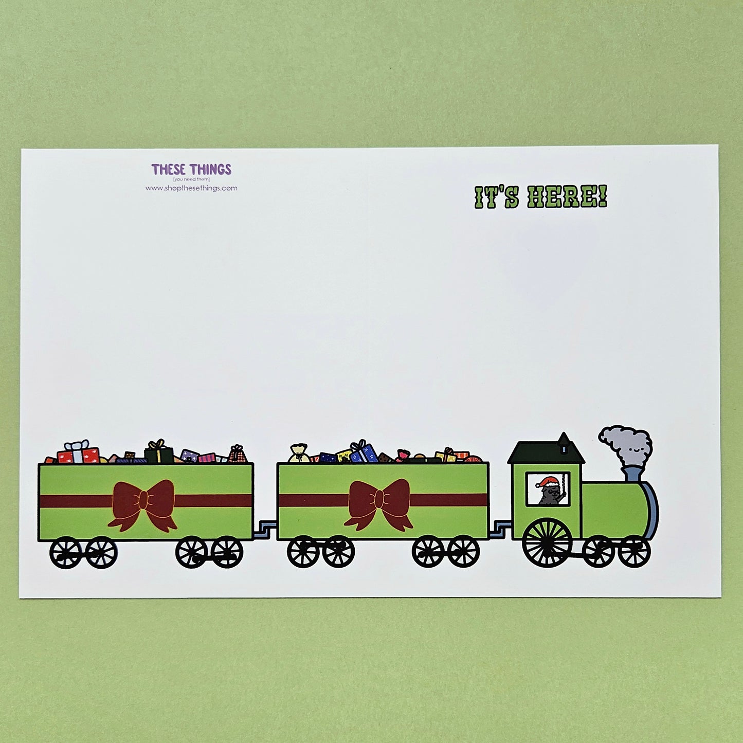 It's Here Christmas greeting card