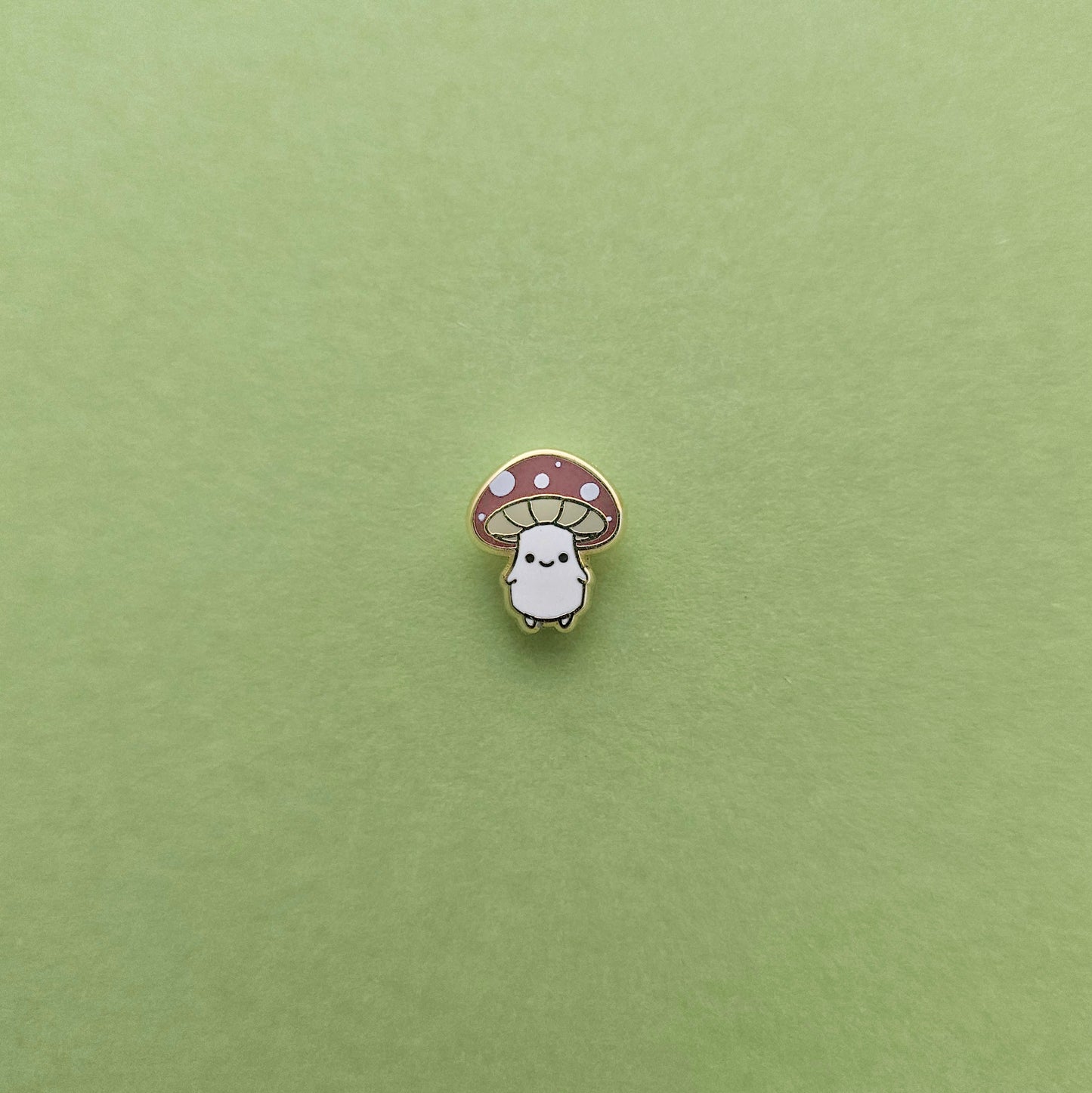 Mushroom Folk enamel mini pin