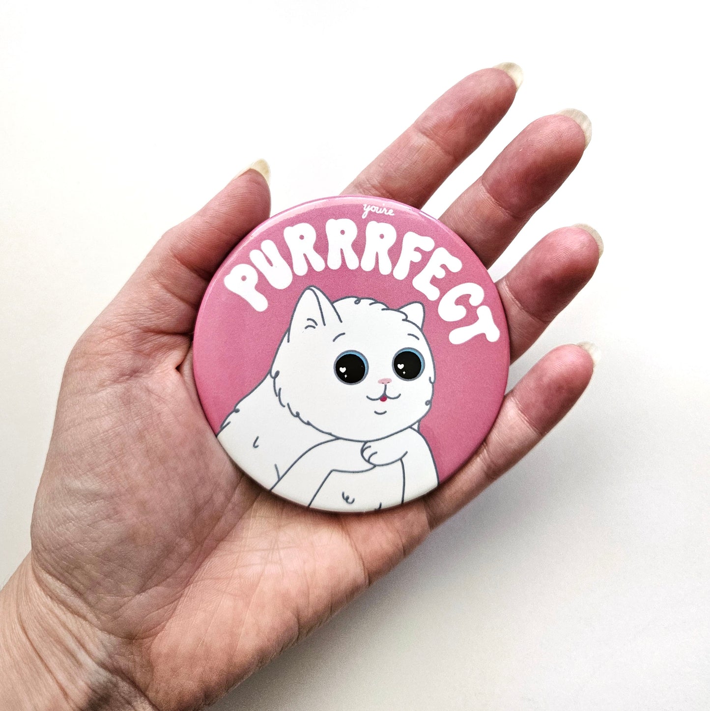 You're Purrrfect pocket mirror