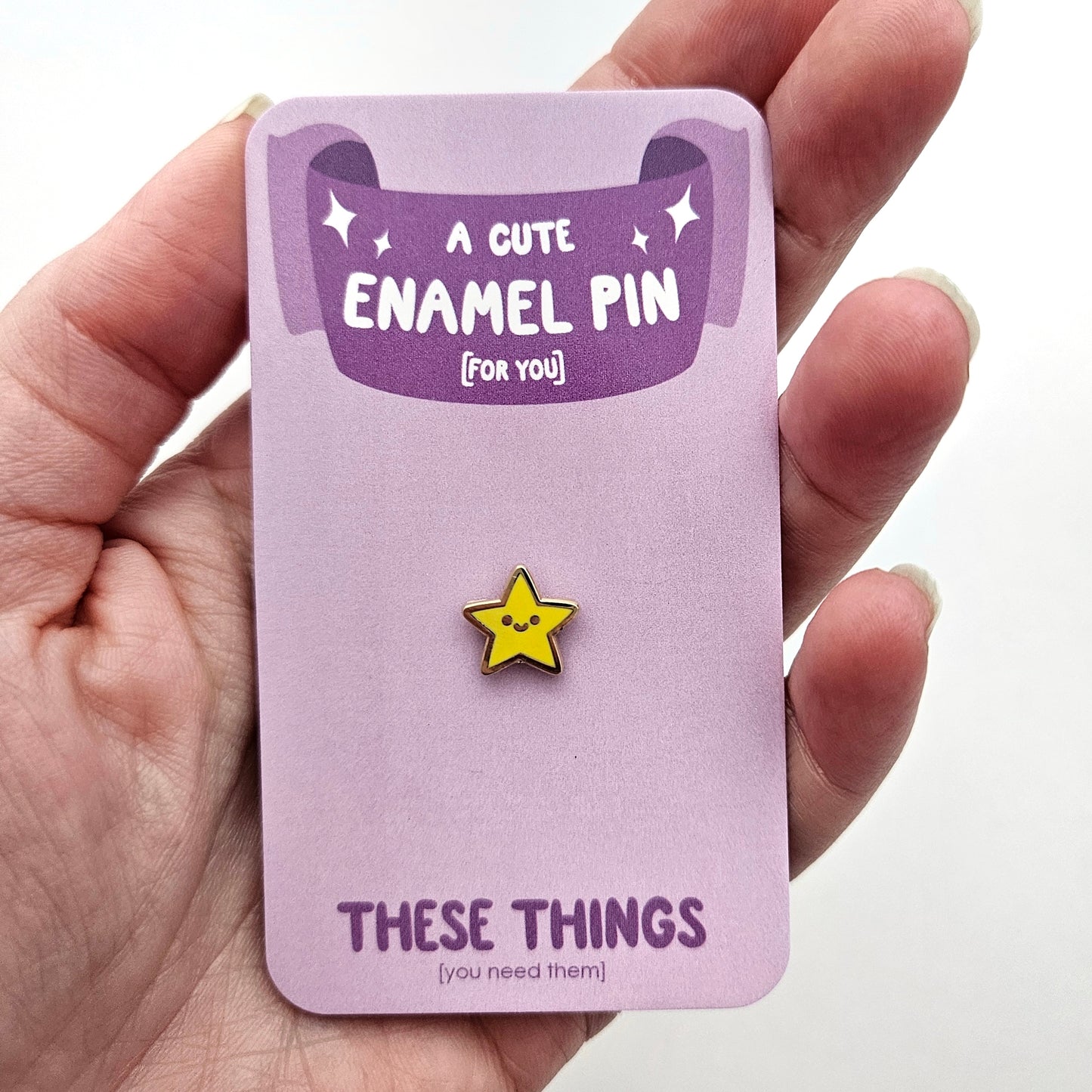 Happy Star enamel mini pin