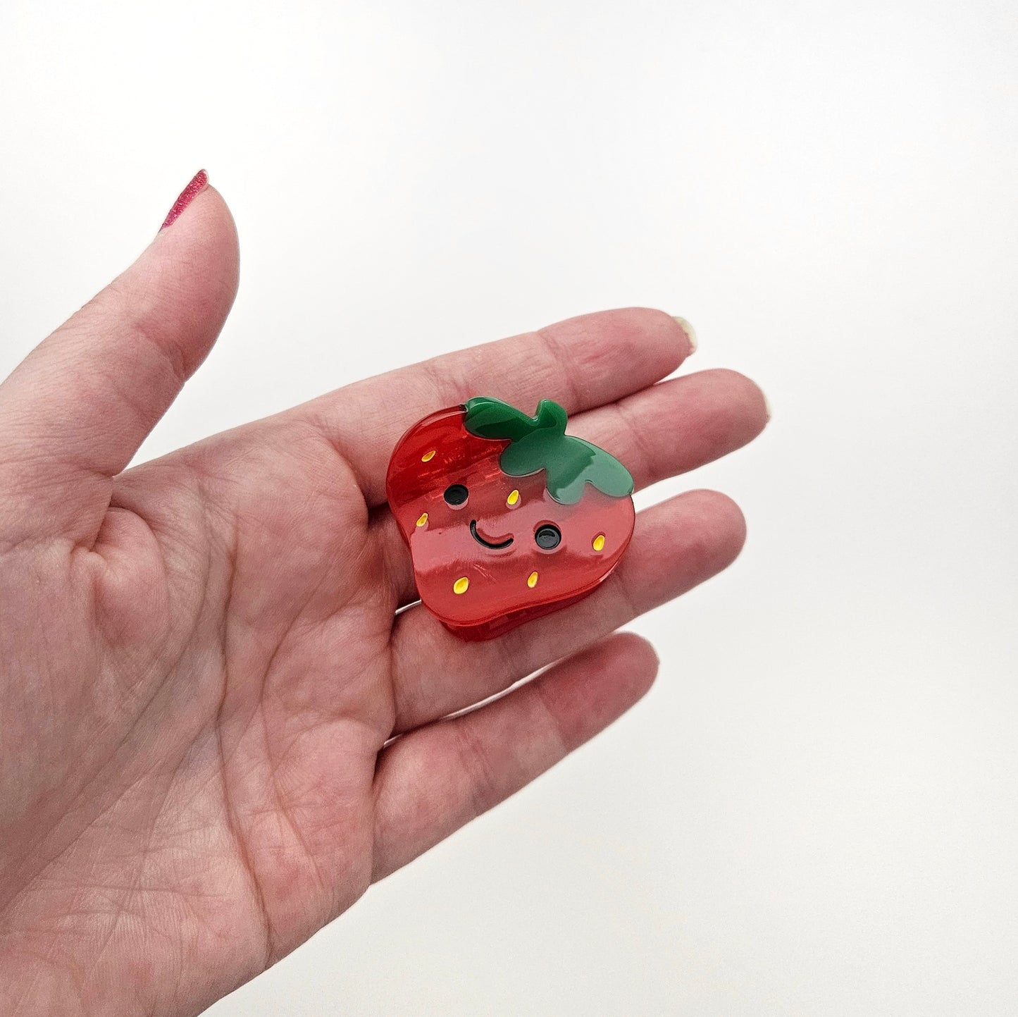 Happy Strawberry hair clip