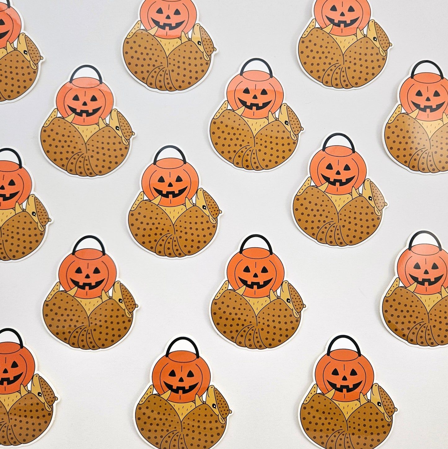 Trick-or-Treat Armadillo vinyl sticker
