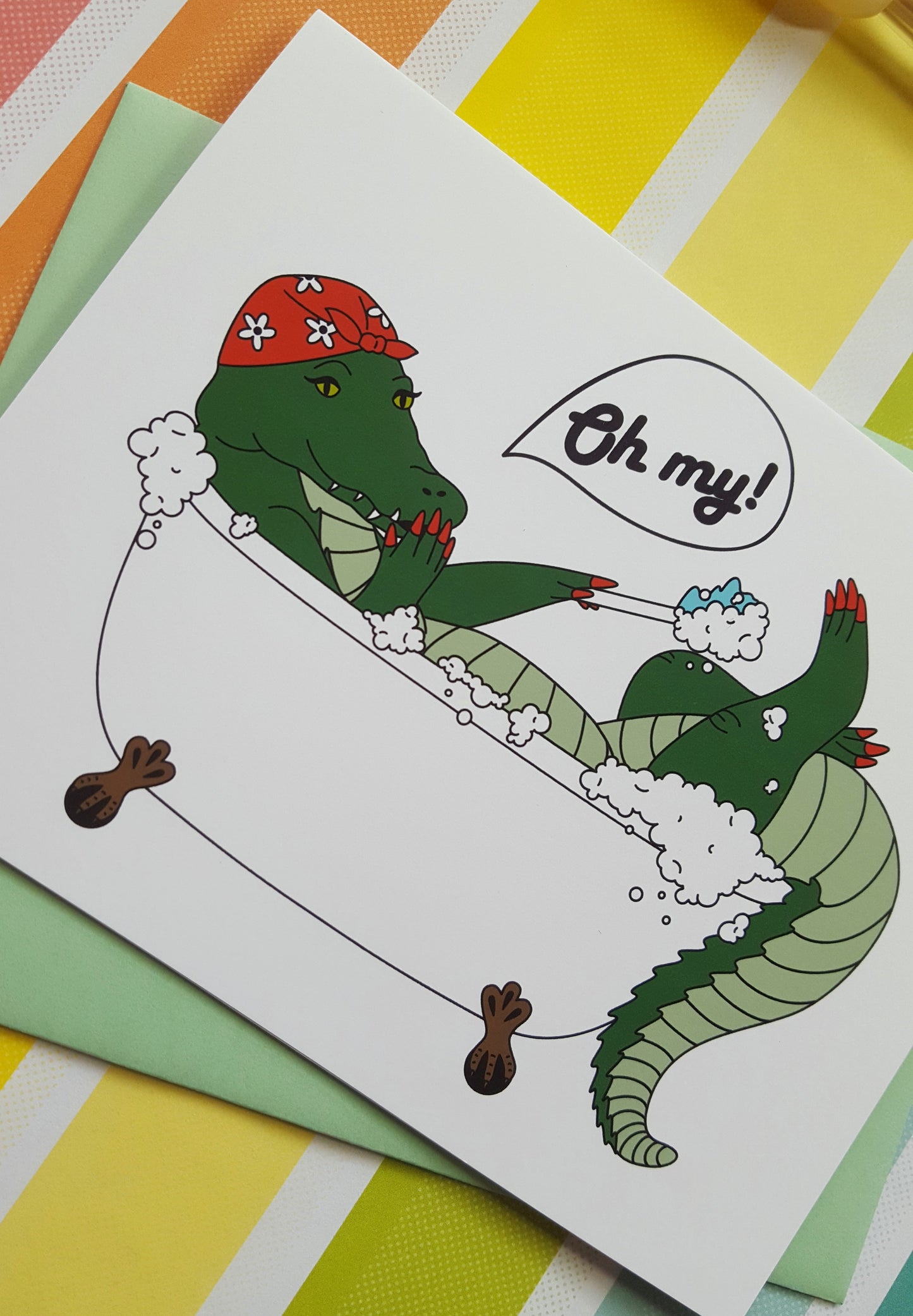 Oh My! Pin-up Galligator greeting card