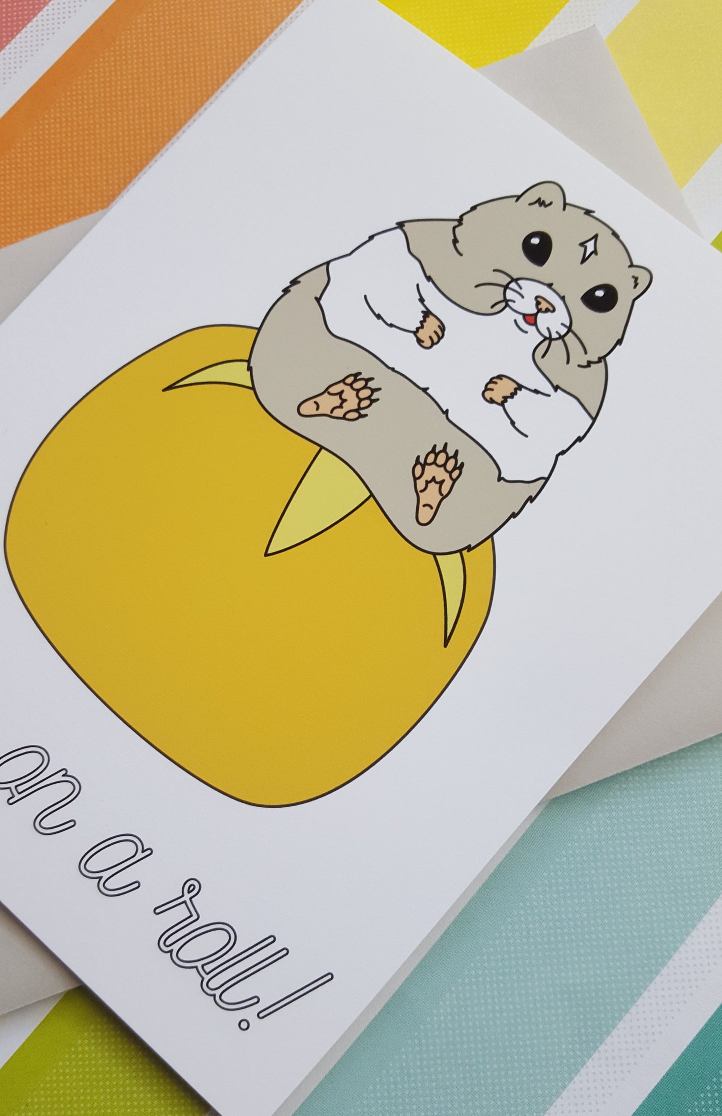 You're on a roll! greeting card