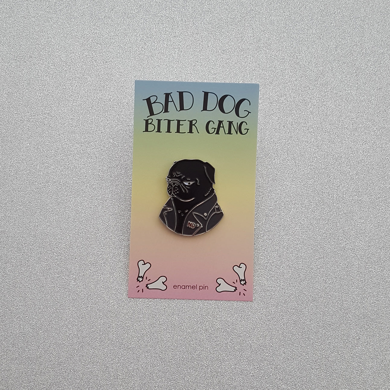 Mean Puggin' enamel pin // Bad Dog Biter Gang
