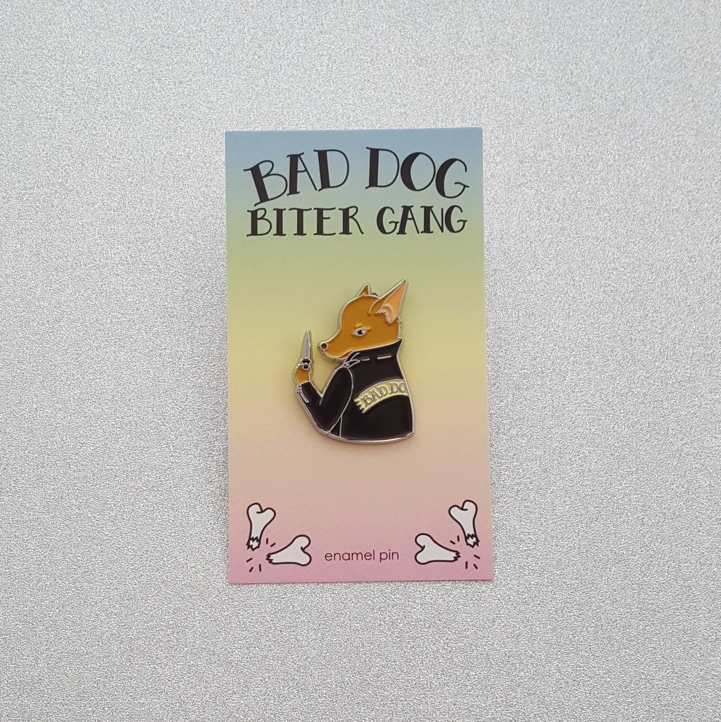 Bad Booboo enamel pin // Bad Dog Biter Gang