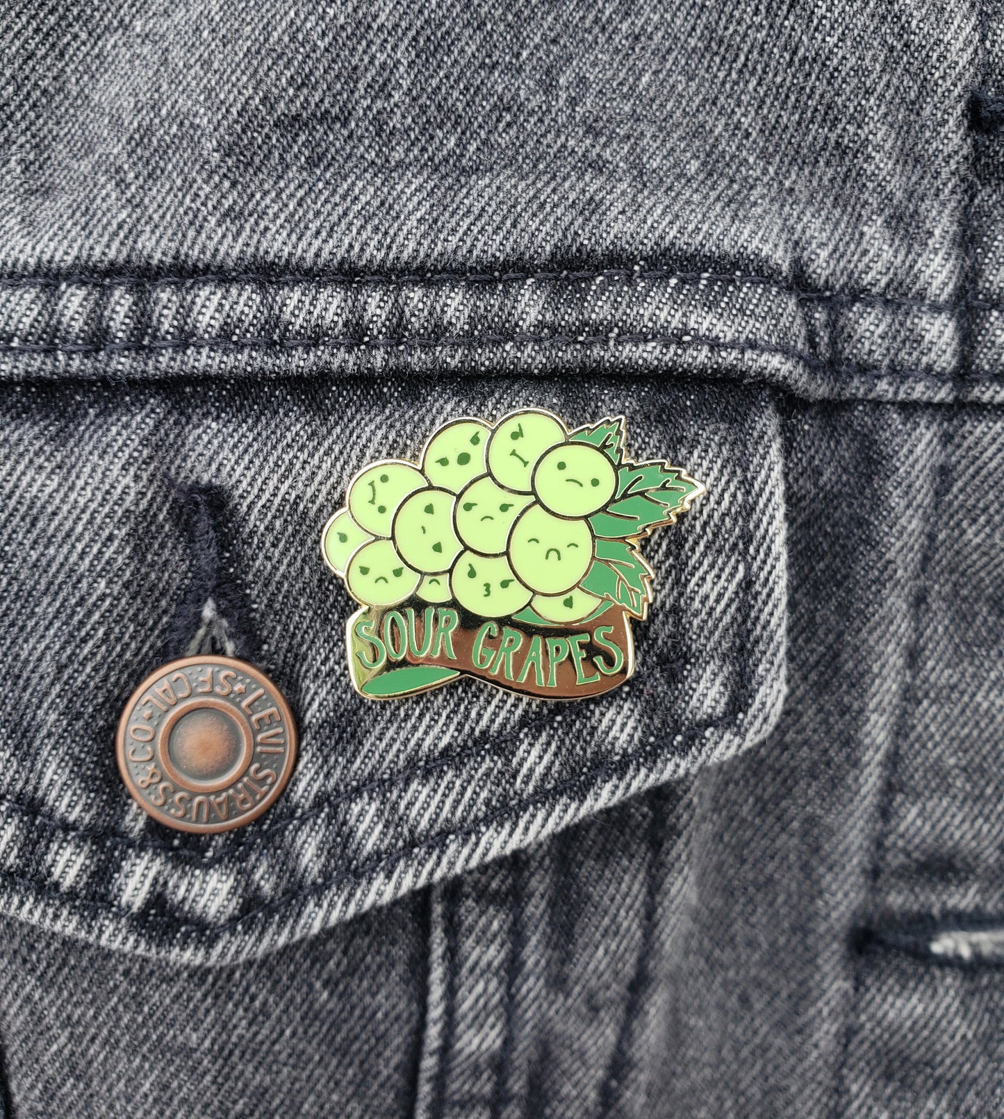 Sour Grapes enamel pin