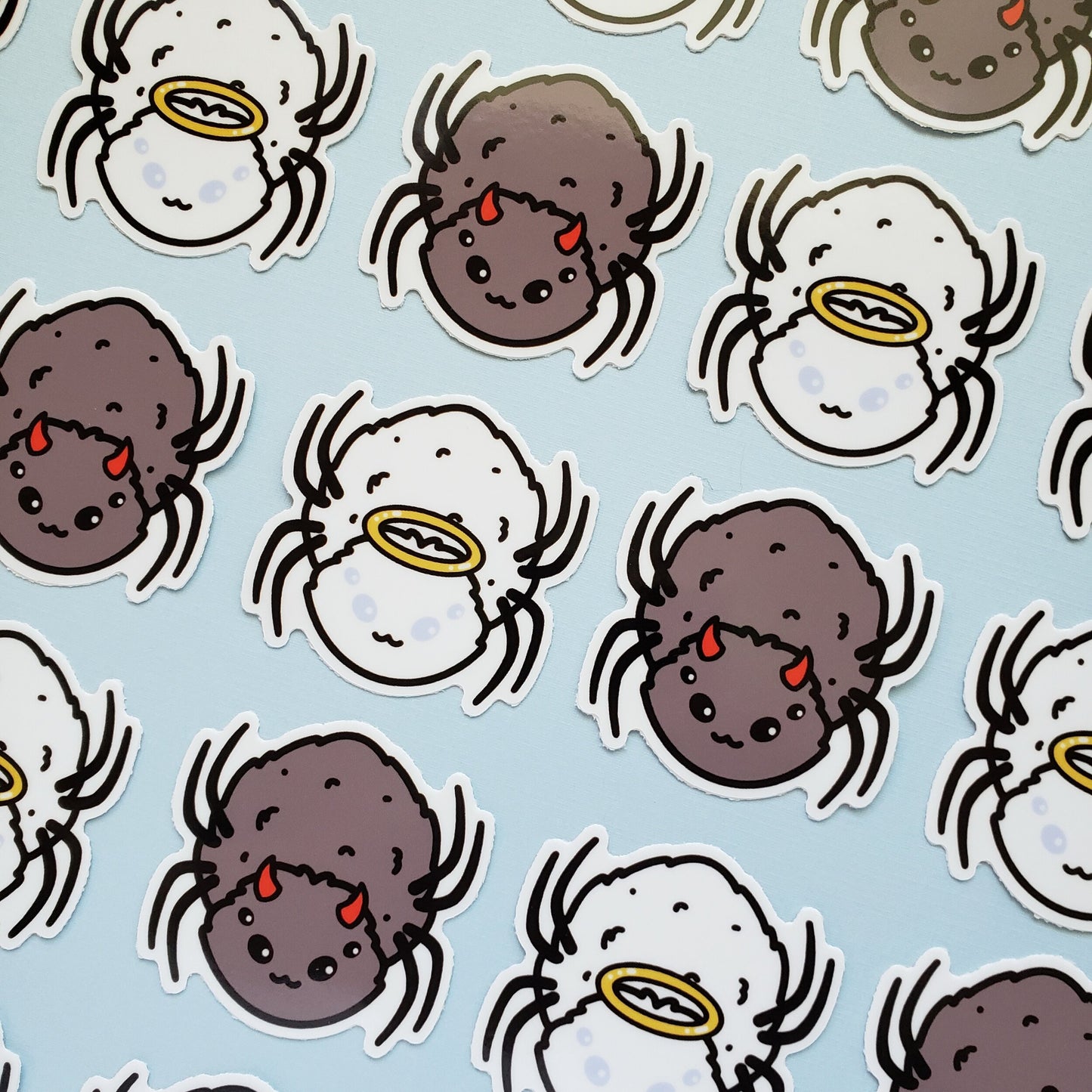 Angel/Devil Spider vinyl sticker set