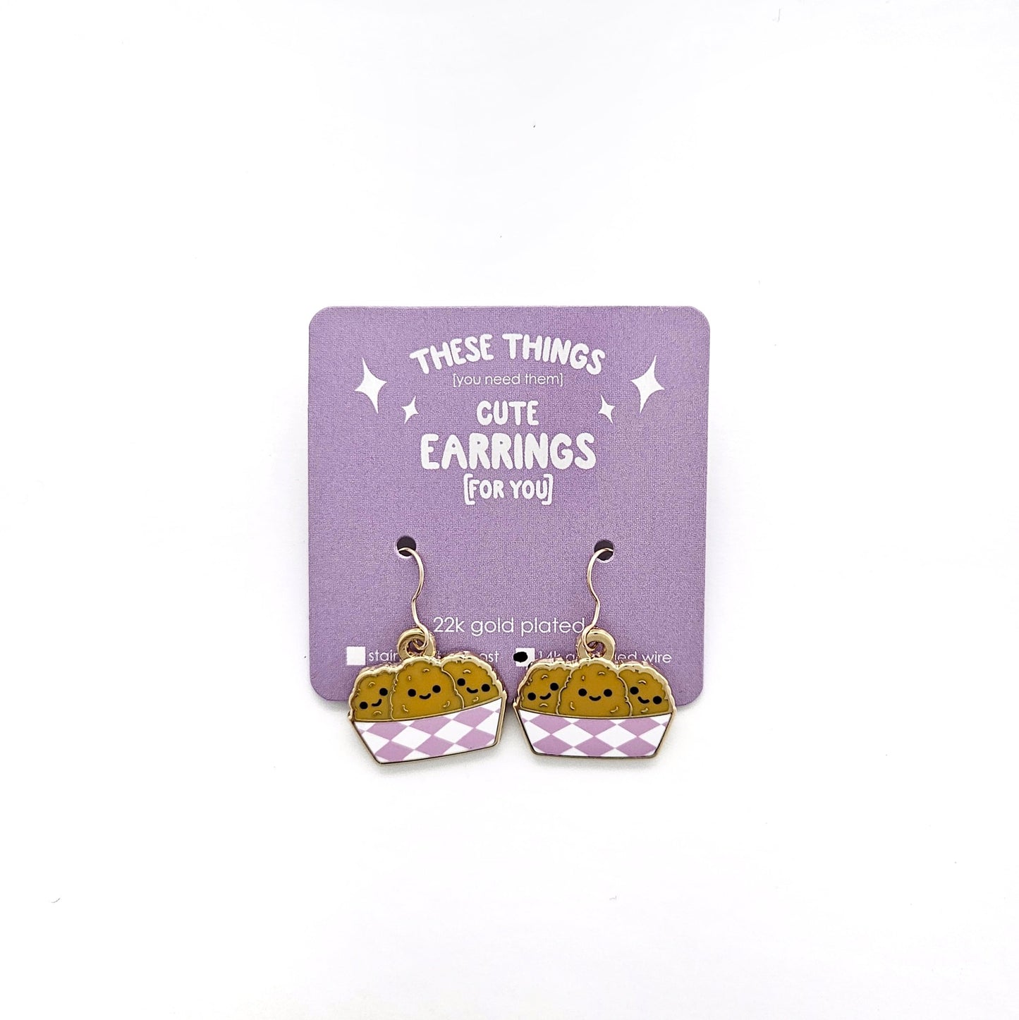 Chicken Nuggie dangle earrings