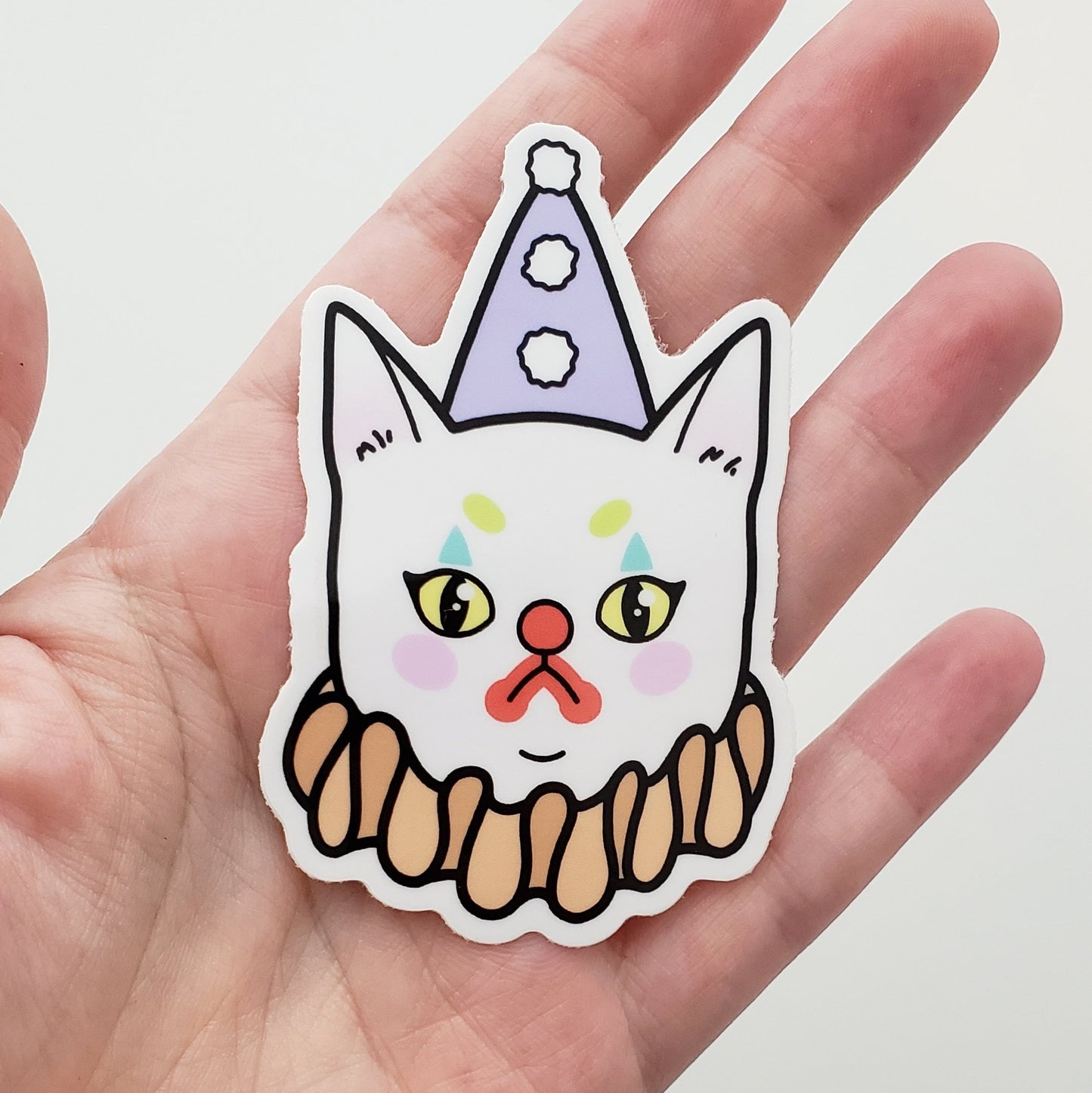 Clown Kitty vinyl sticker