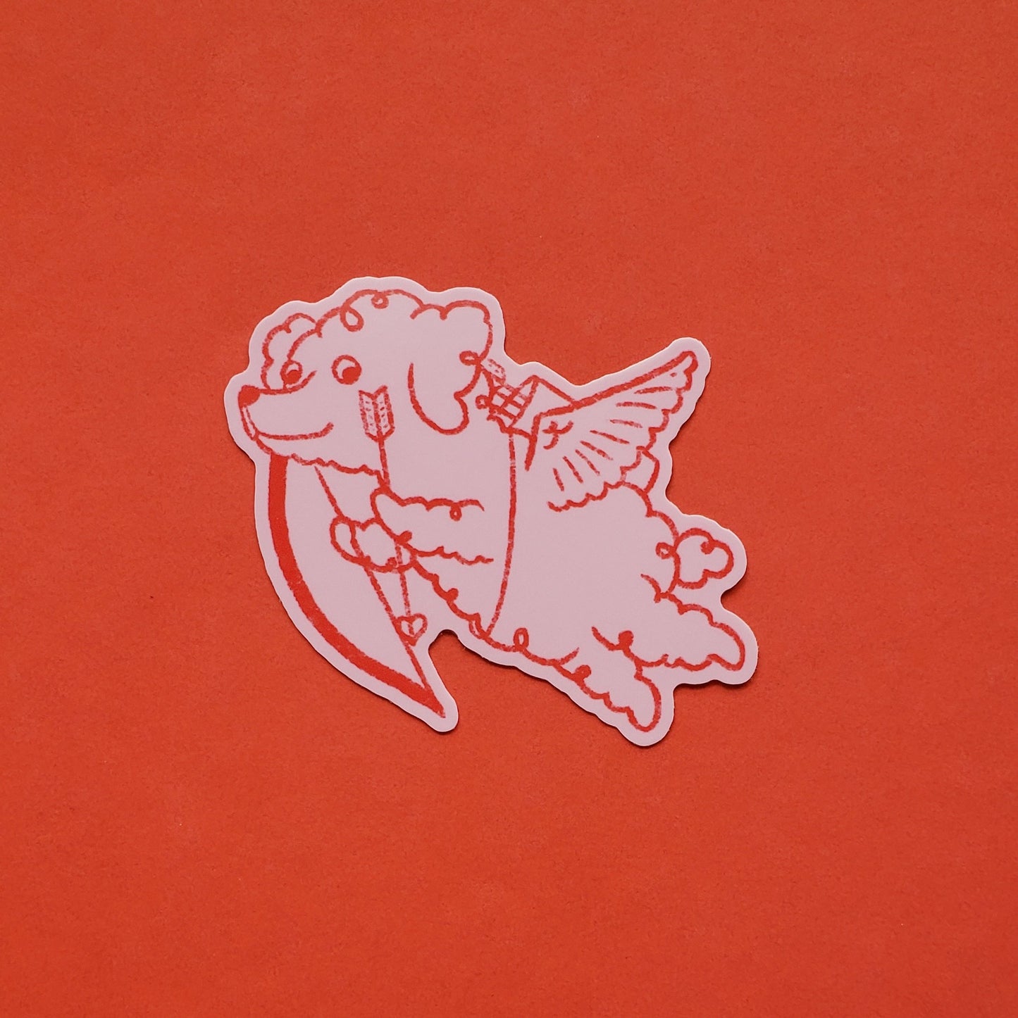 Cupid Puppy vinyl sticker
