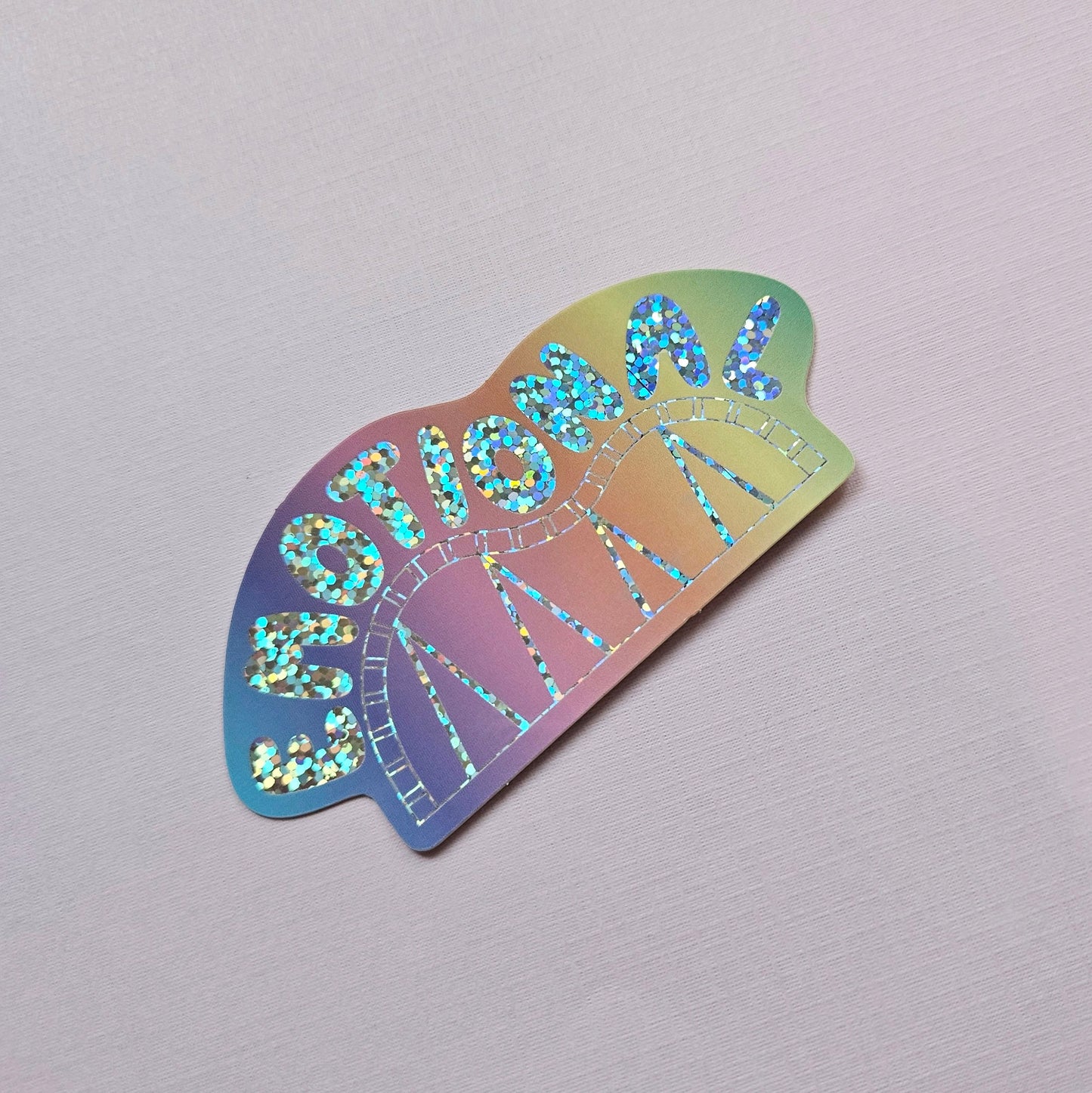 Emotional Roller Coaster glitter sticker