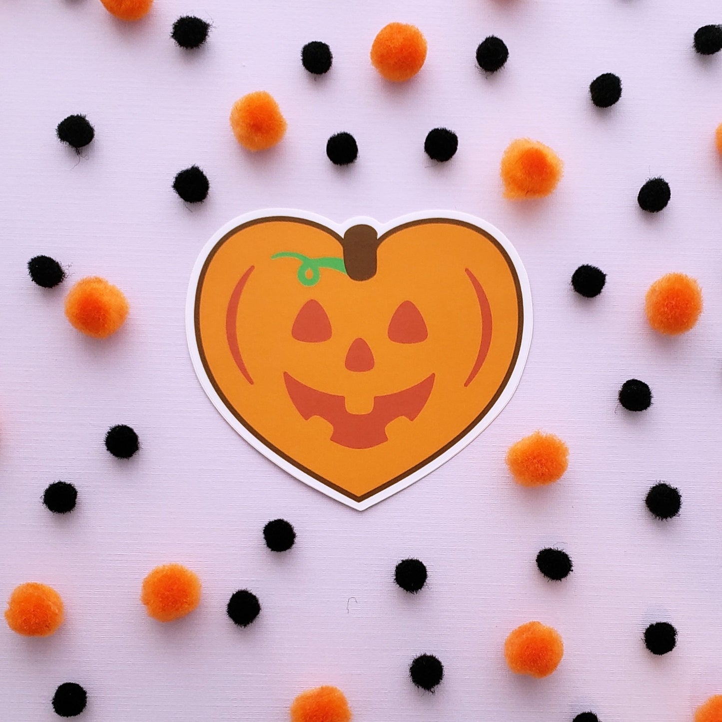 Pumpkin Heart vinyl sticker