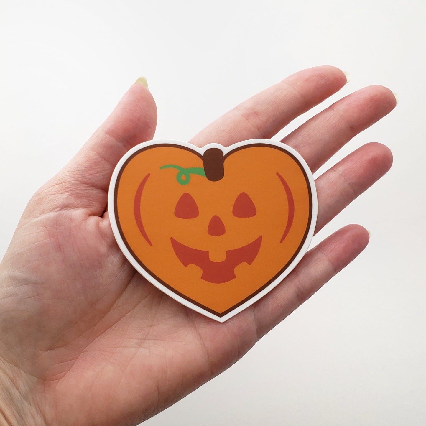 Pumpkin Heart vinyl sticker