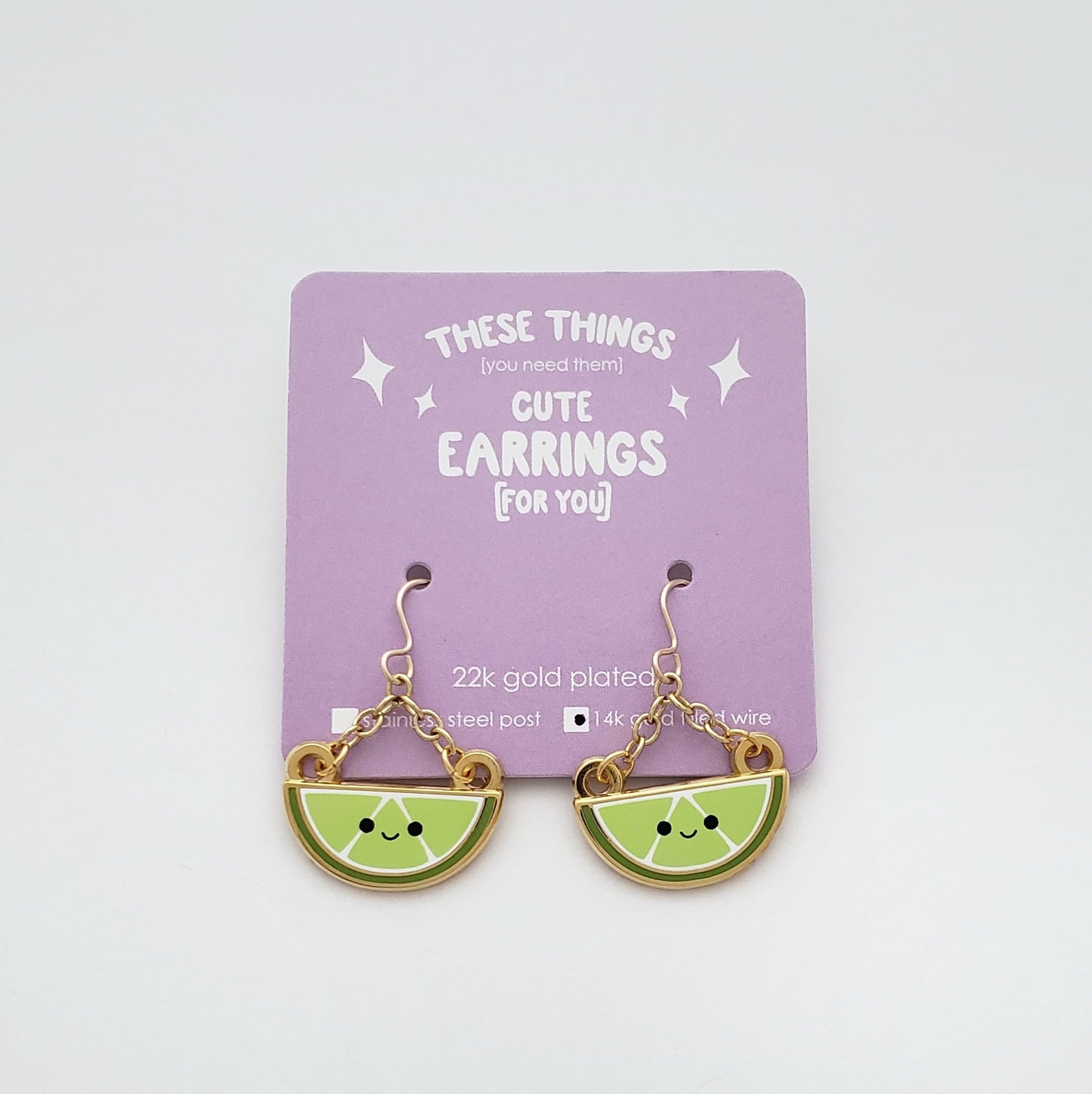 Happy Citrus Slice dangle earrings