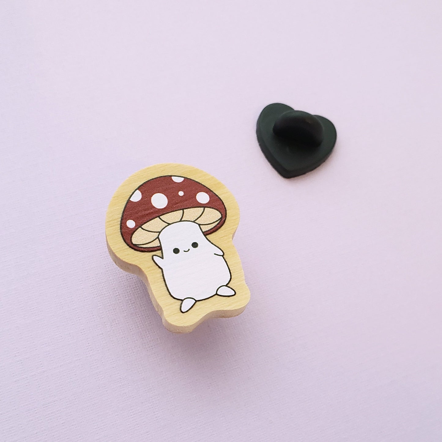 Mushroom Folk wooden pin