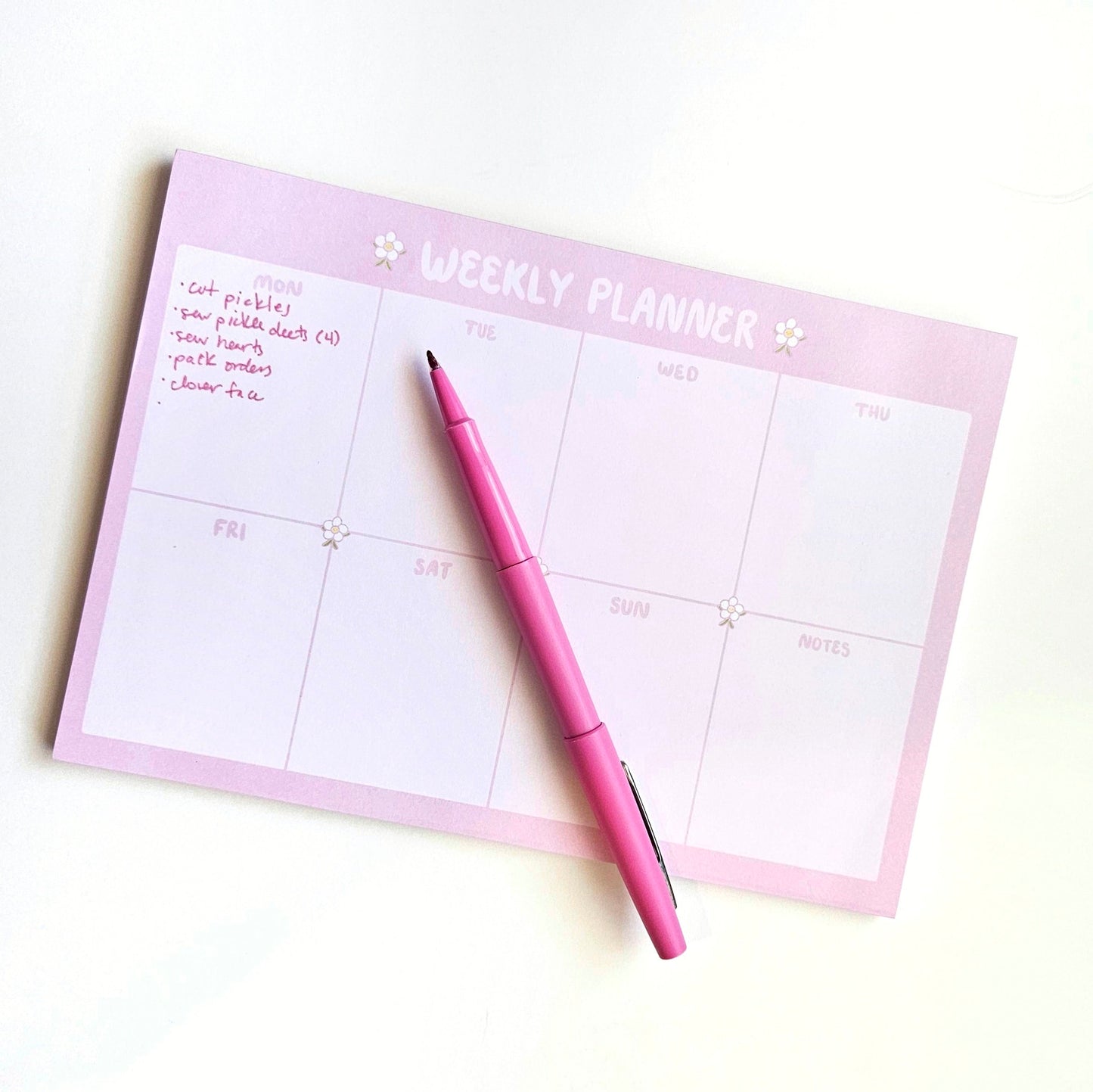 Pink Weekly Planner
