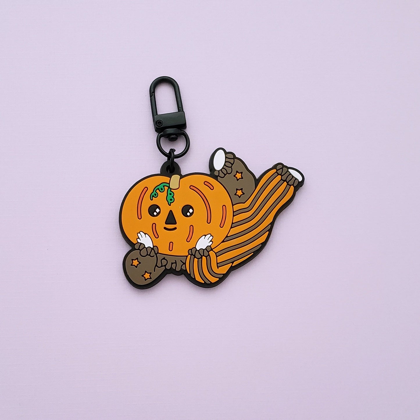Pumpkin Boi Layin' pvc keychain