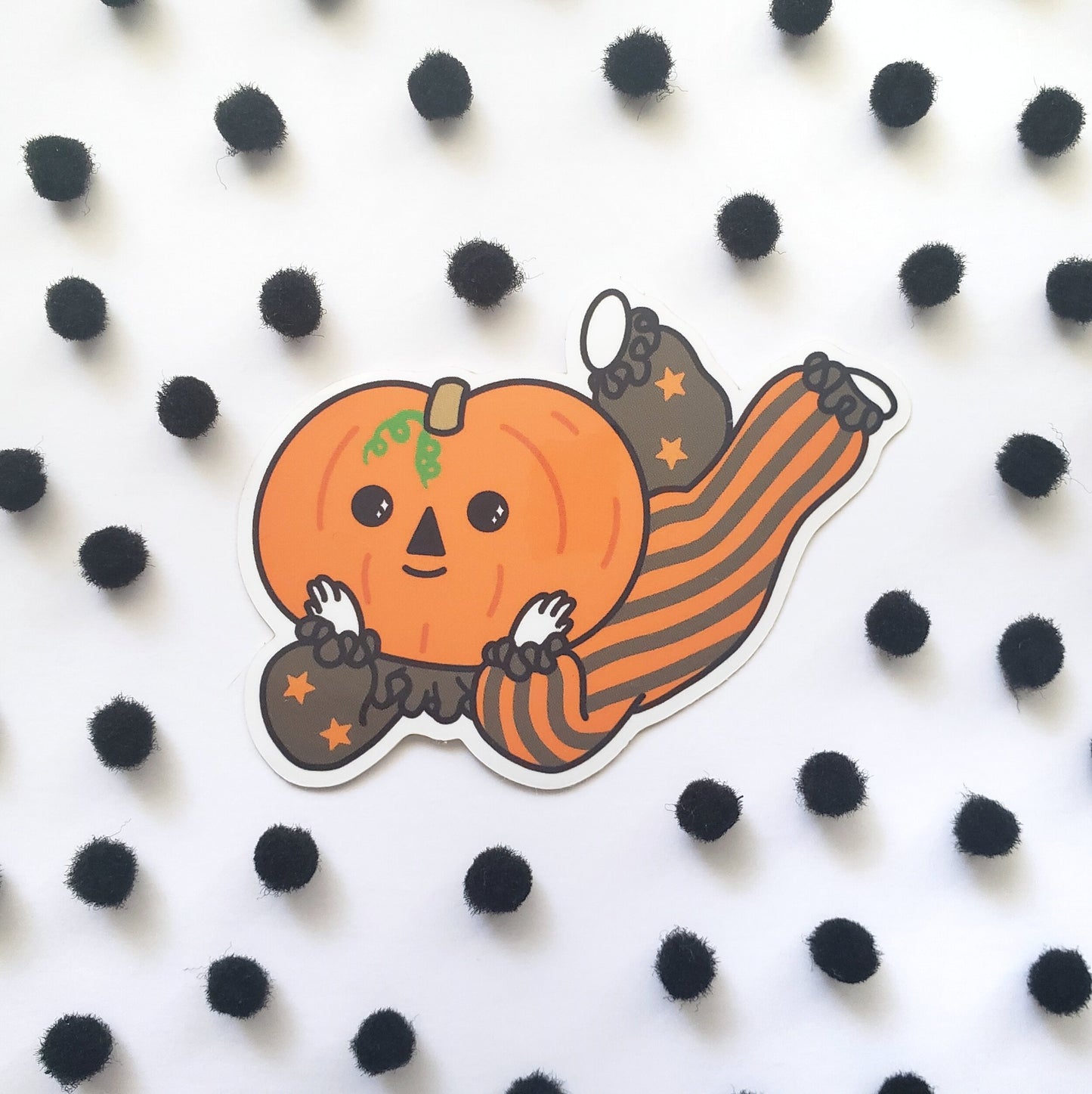 Pumpkin Boi Layin' vinyl sticker
