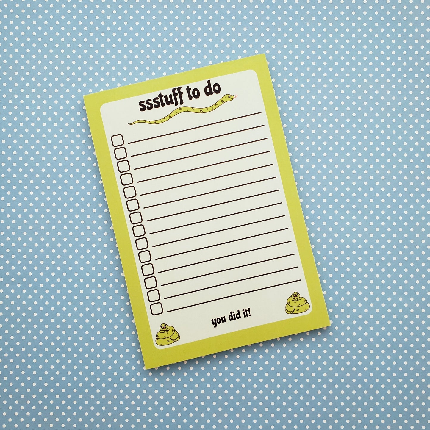 Ssstuff To Do snake 6x4 notepad