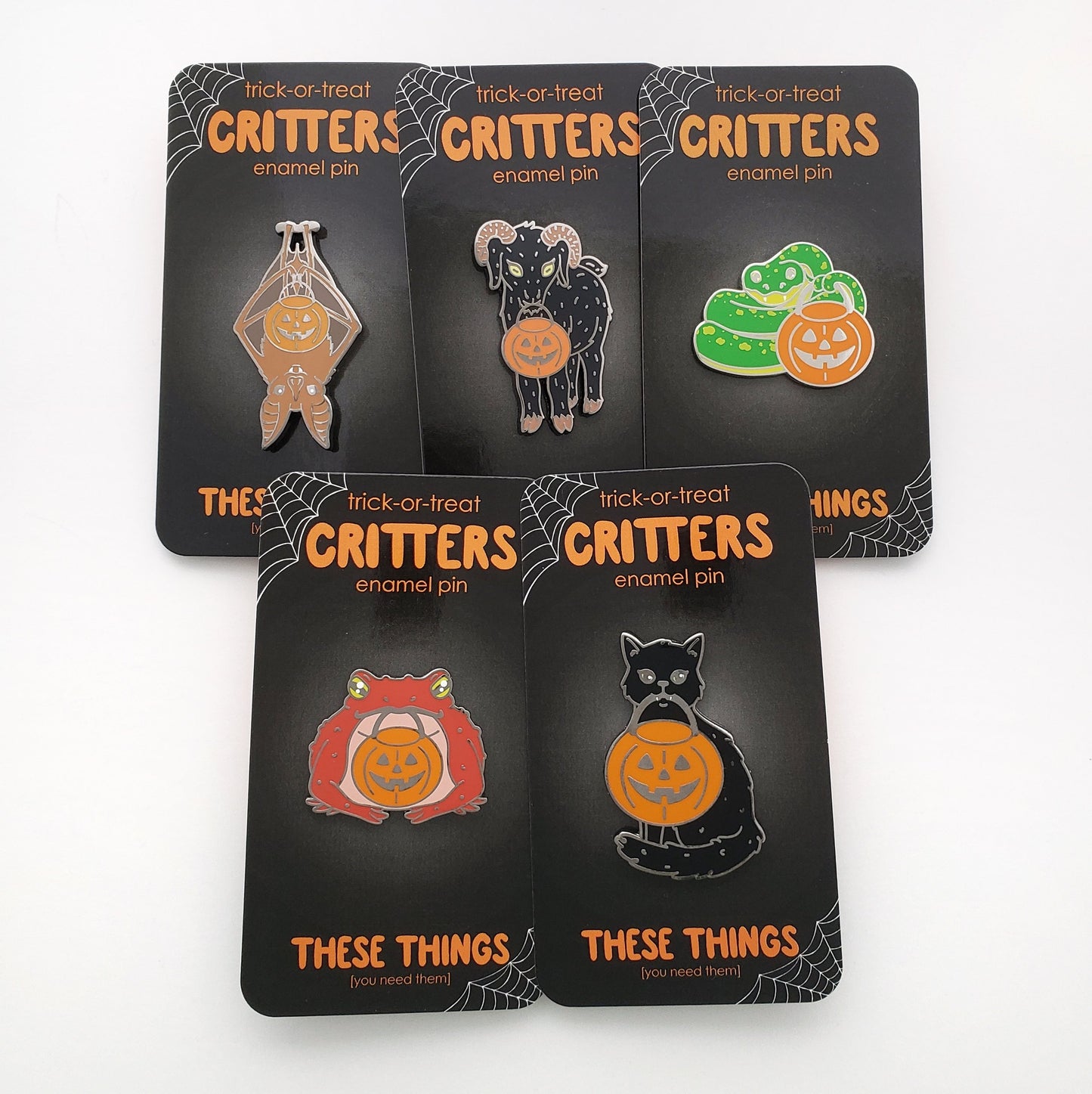 Trick-or-Treat Kitty enamel pin // Halloween pin