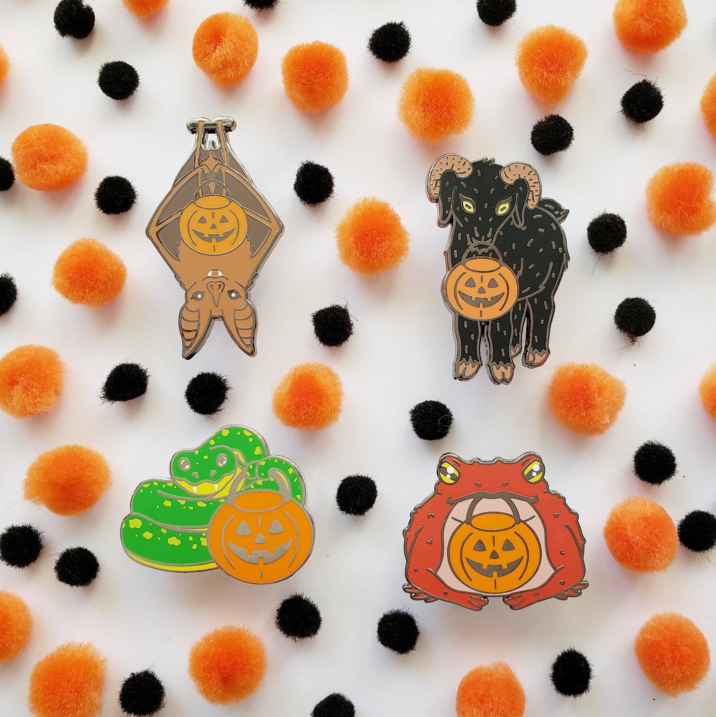 Trick-or-Treat Snake enamel pin // Halloween pin