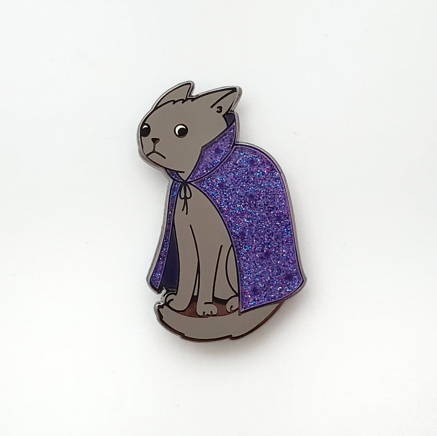 Wary Wizard Kitty enamel pin