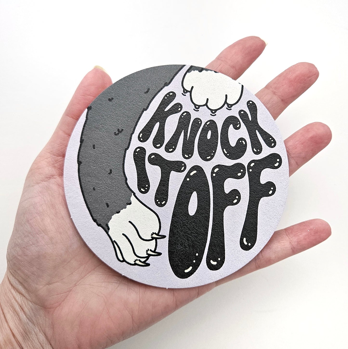 Knock It Off cat coaster set