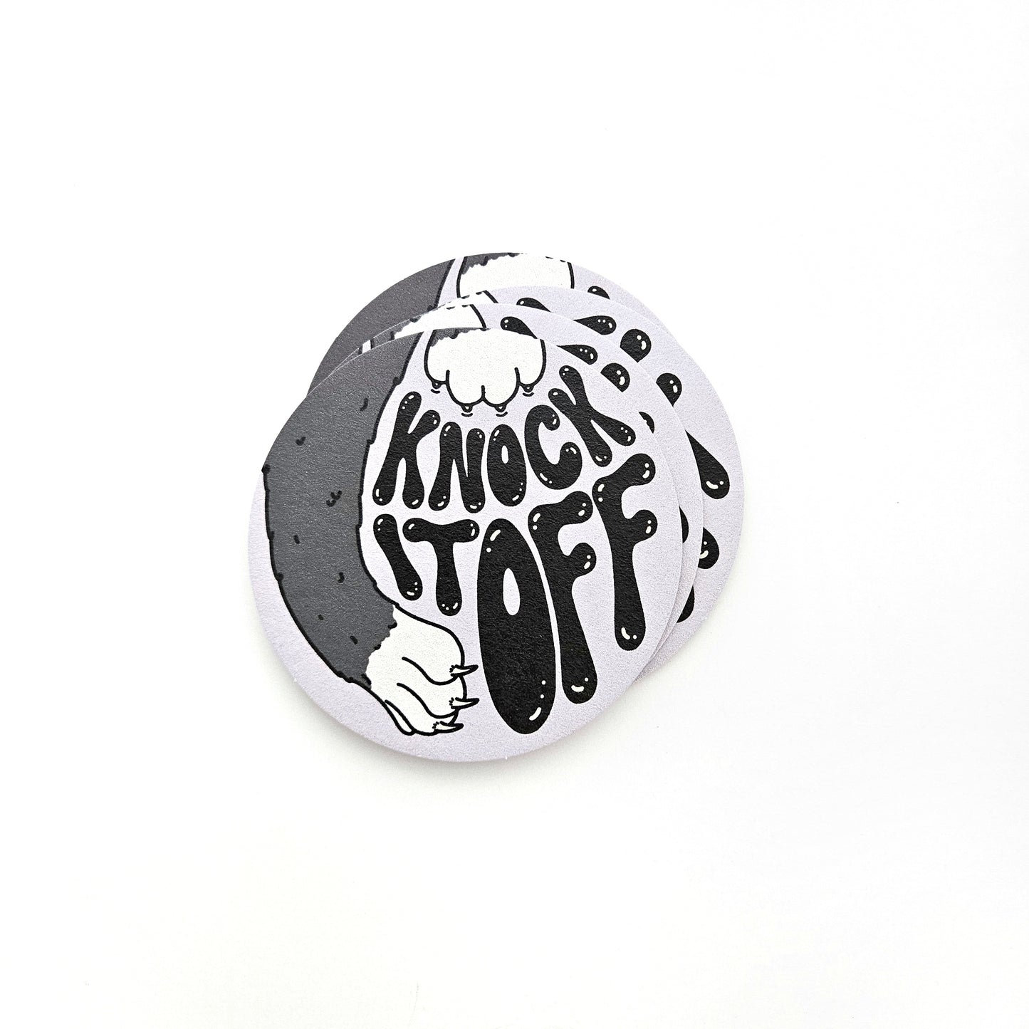 Knock It Off cat coaster set