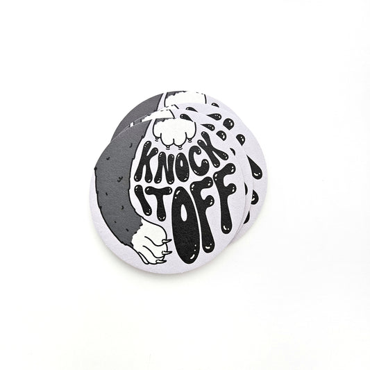 Knock It Off cat coaster set