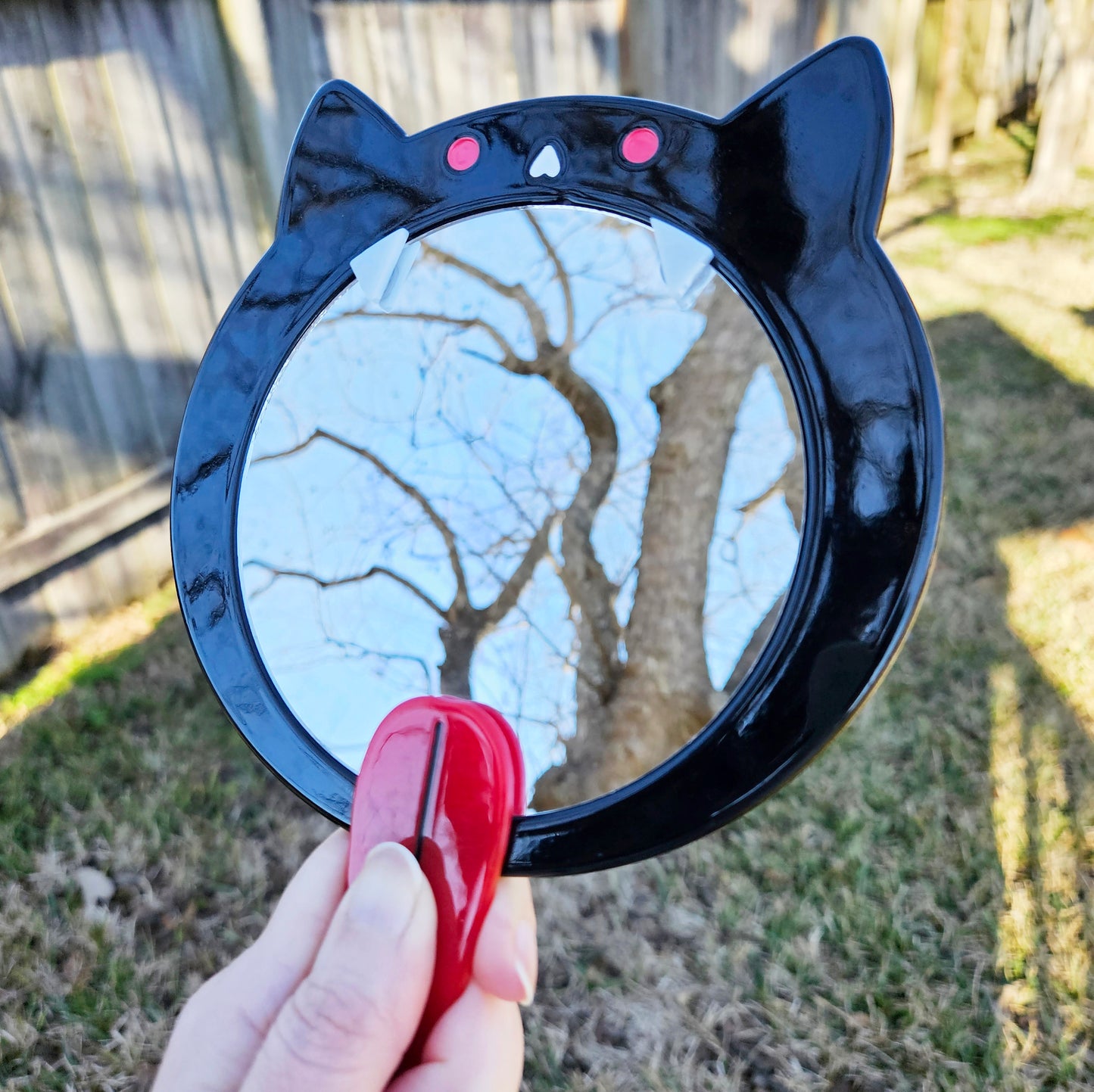 Bat Mouth hand mirror