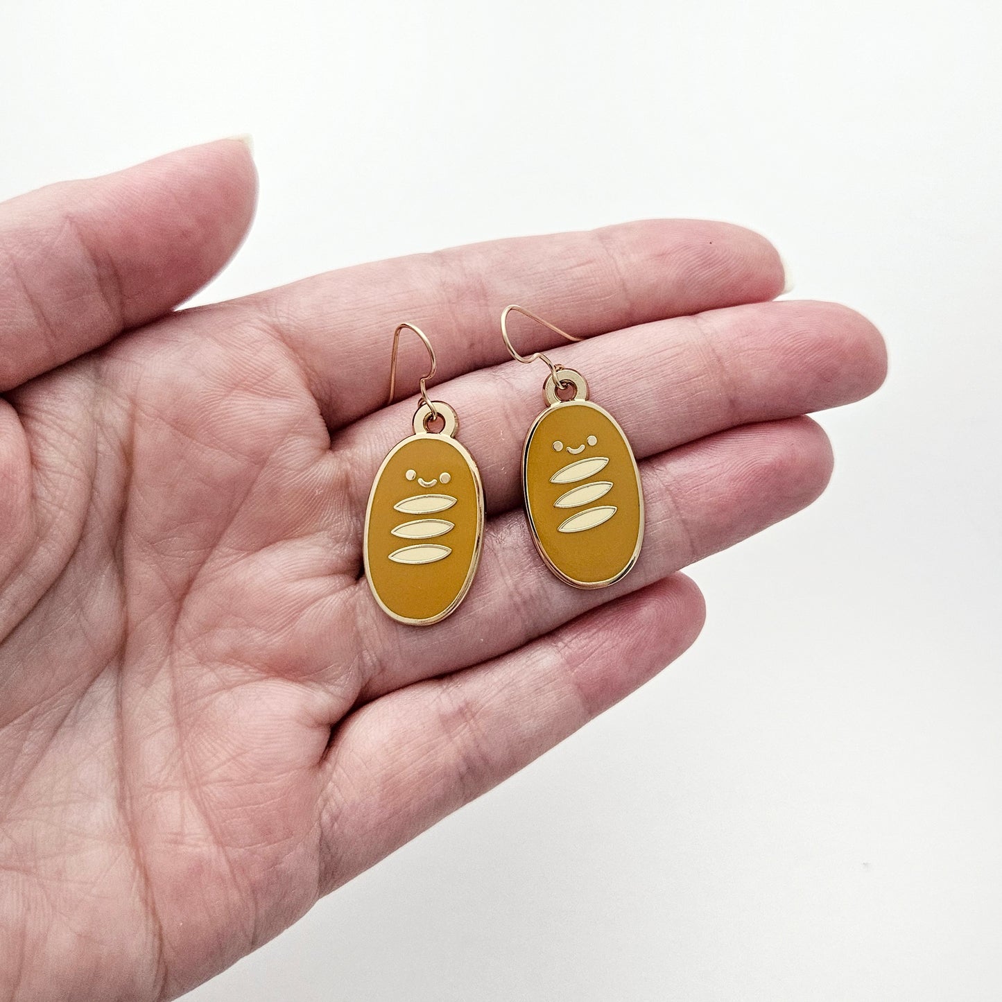 Bread Loaf Dangle Earrings