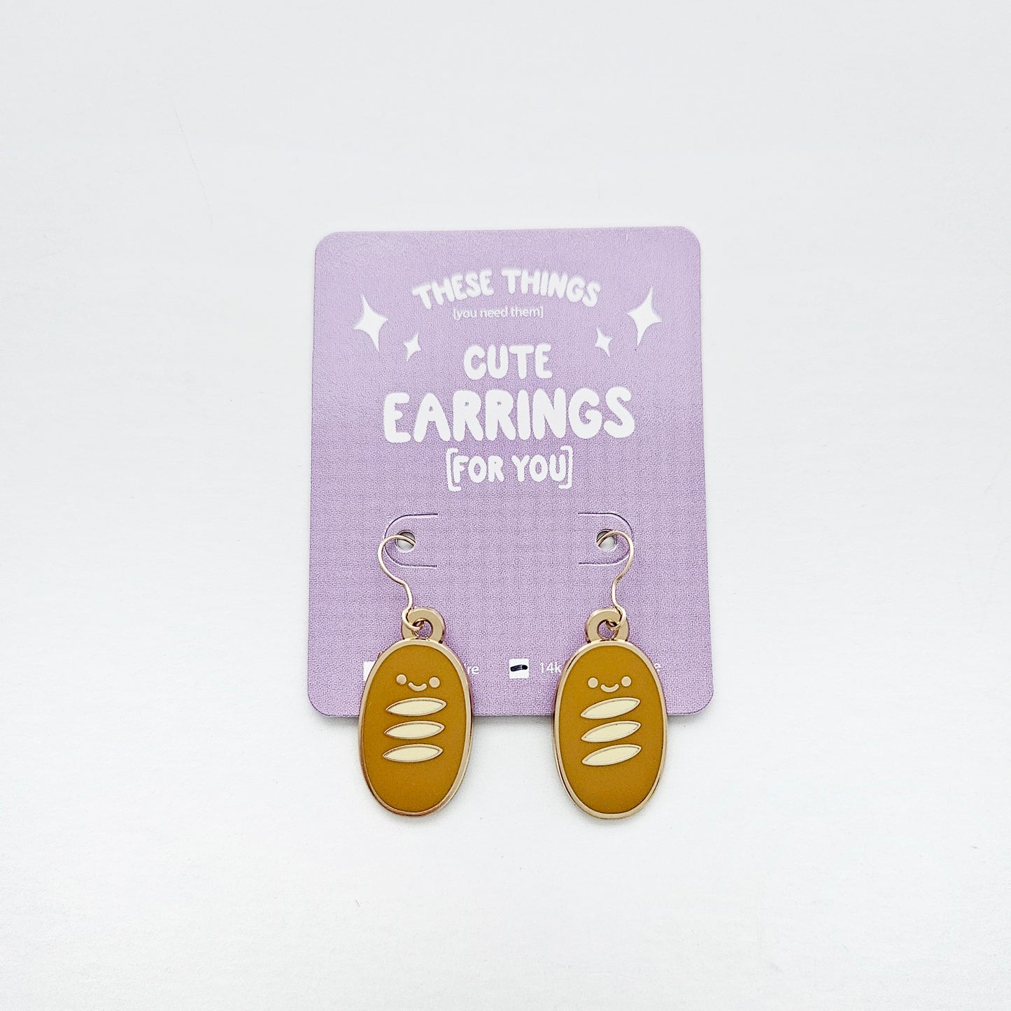 Bread Loaf Dangle Earrings