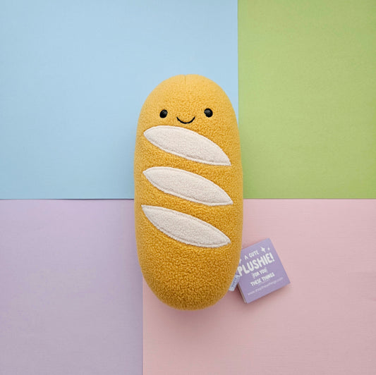 happy bread loaf plushie