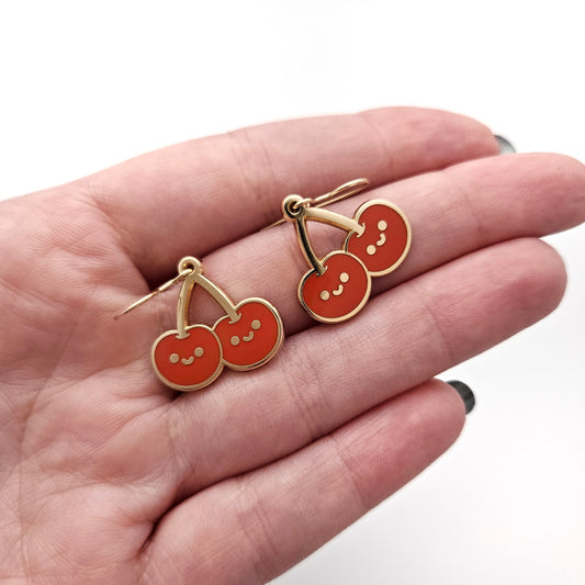 Happy Cherry Dangle Earrings
