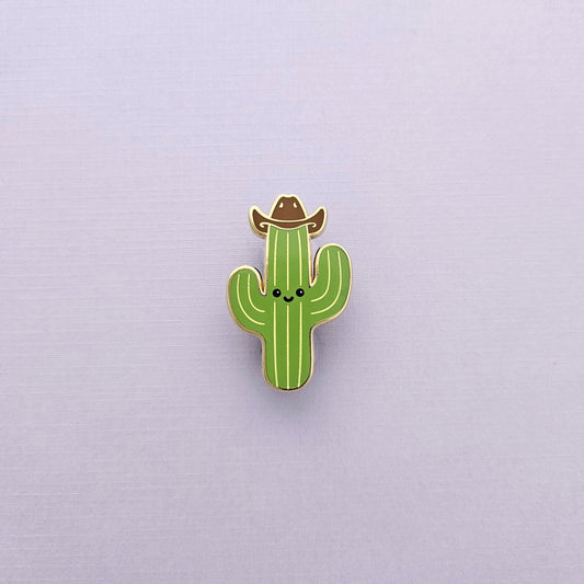 Cowboy Cactus enamel pin