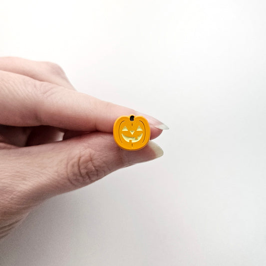 Glow Jack-o-Lantern mini pin