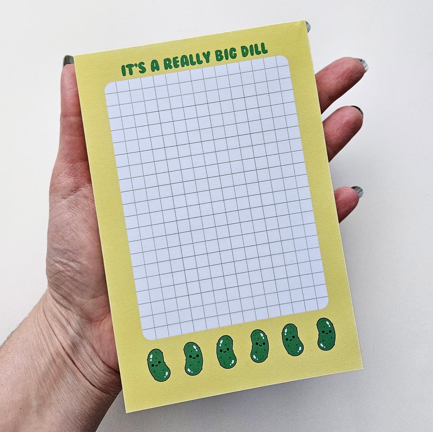 It's a Really Big Dill pickle 6x4 gridded notepad