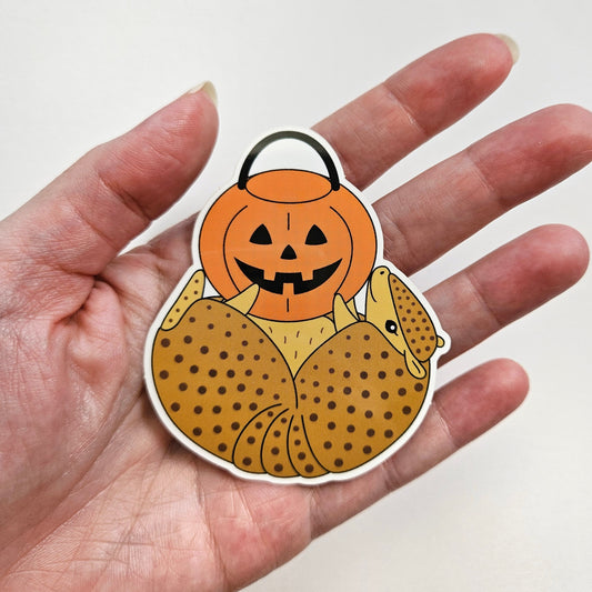 Trick-or-Treat Armadillo vinyl sticker