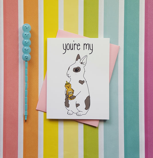 You're my Honey Bunny greeting card