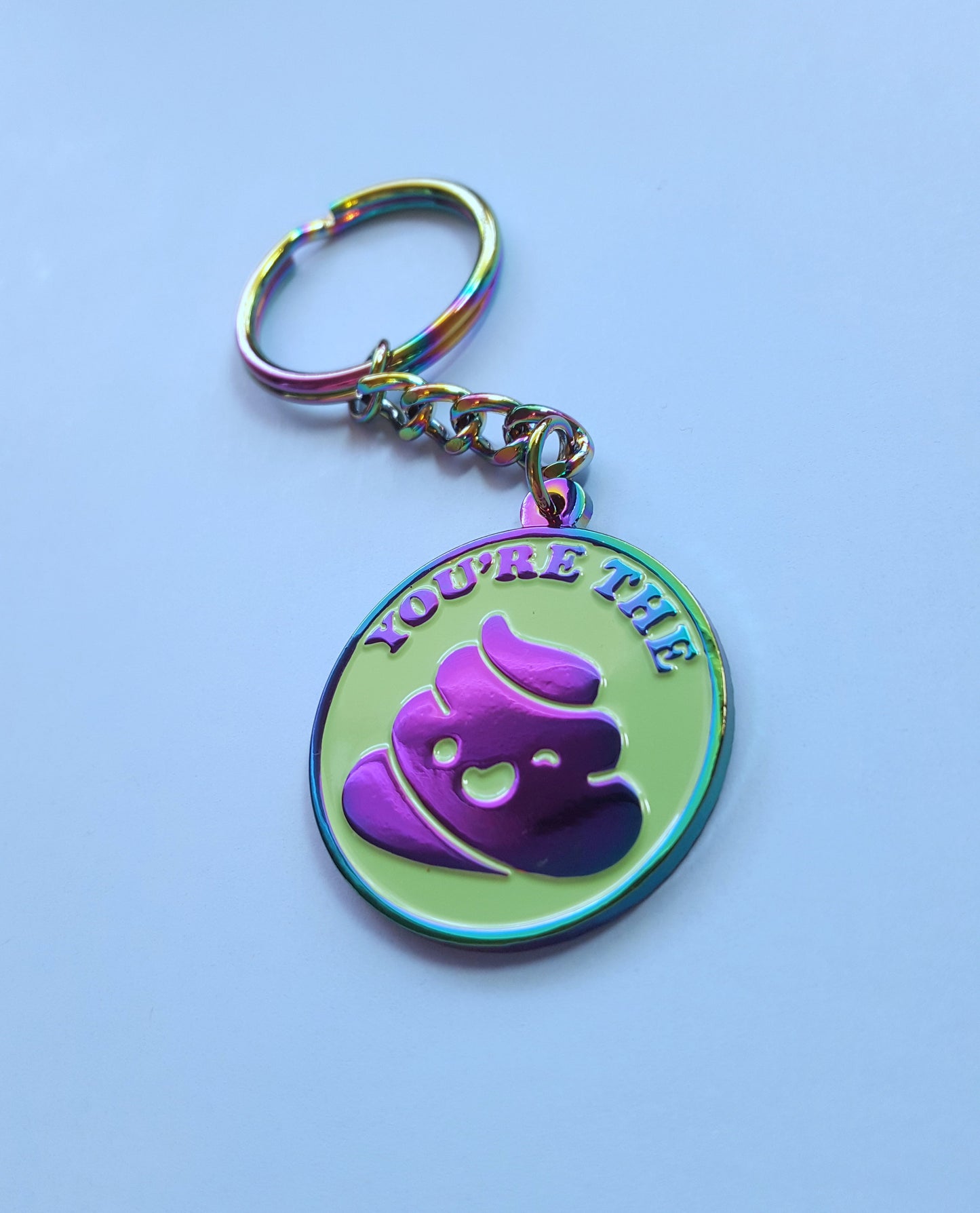 You're the Shit rainbow keychain