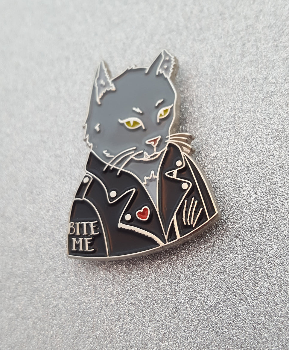 Alley Cat enamel pin // Bad Dog Biter Gang