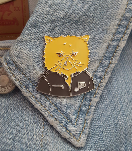 Fluffy Cat enamel pin // Bad Dog Biter Gang
