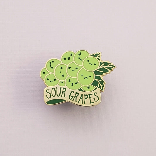 Sour Grapes enamel pin