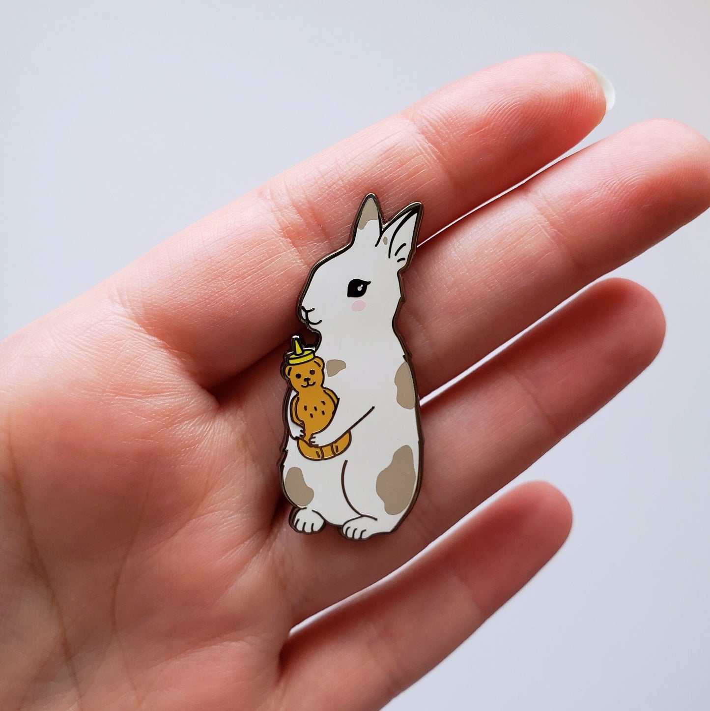 Honey Bunny enamel pin