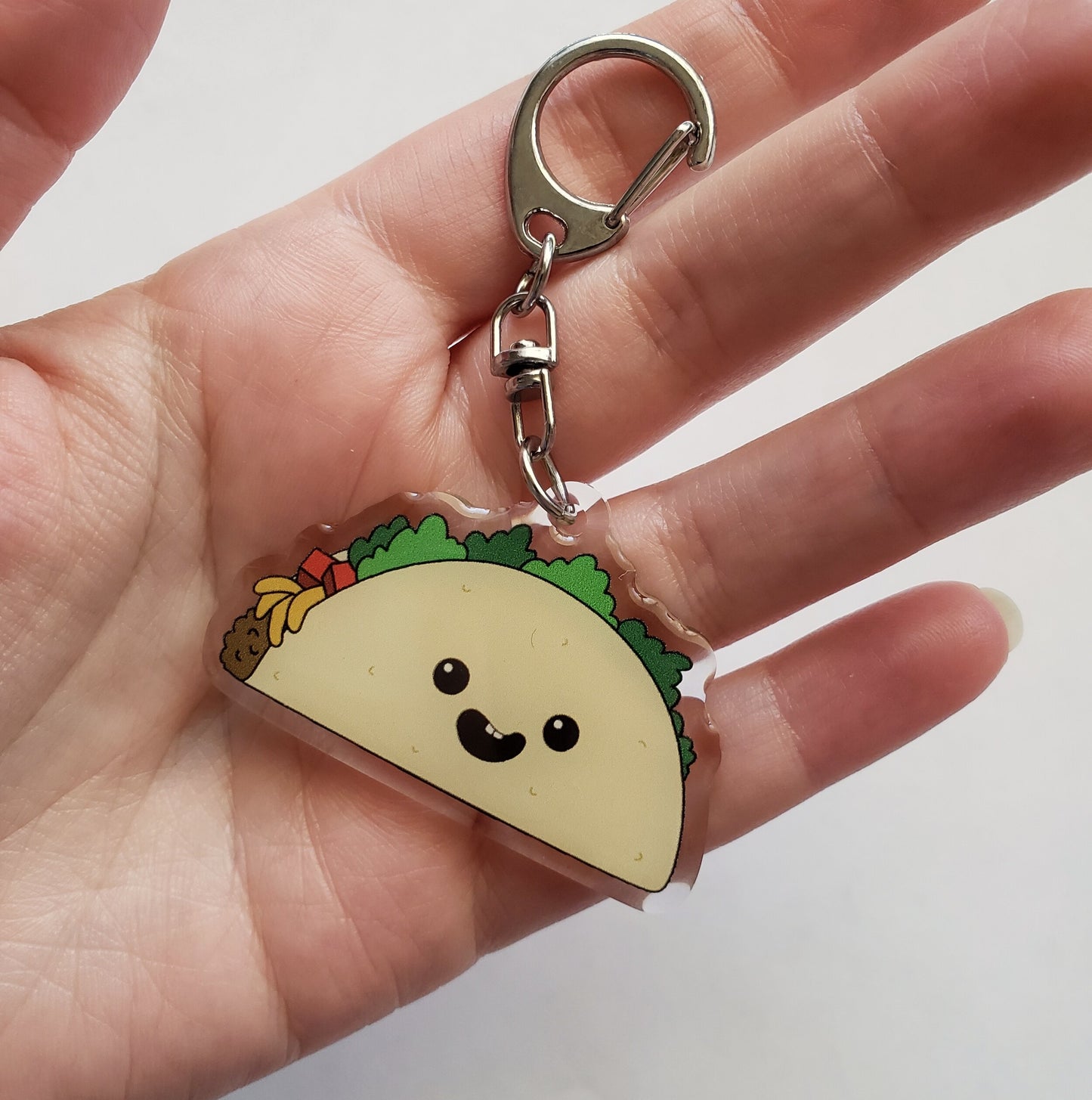 Happy Taco acrylic keychain