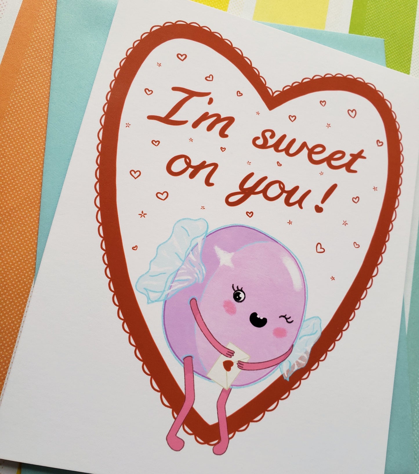 I'm sweet on you! greeting card